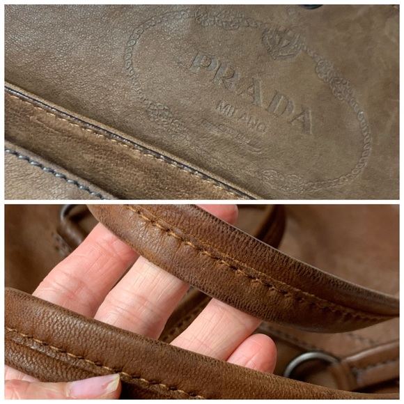 SOLD! PRADA couture VelvetySoft Leather Tote Purse - Picture 12 of 16